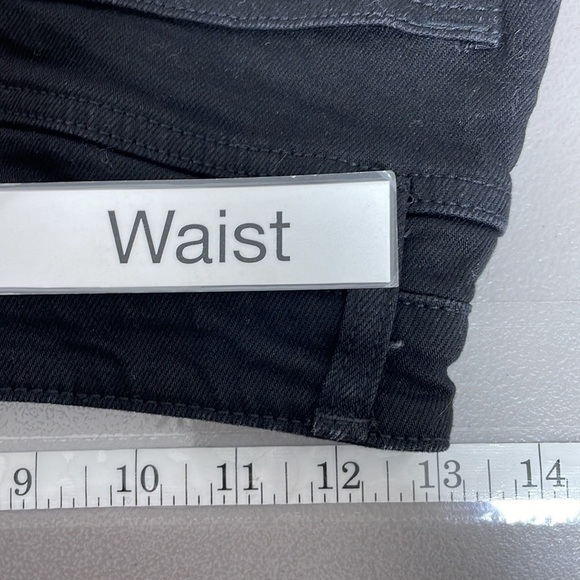 Frank and Oak Jeans Cyndi Straight Fit Black Denim Size 25 - Picture 9 of 11